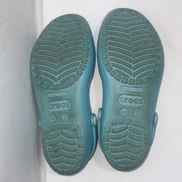 Crocs Cleo II Double Strap Adjustable Sandals 2-Tone Blue Women’s Size 7 Slides - Picture 12 of 12